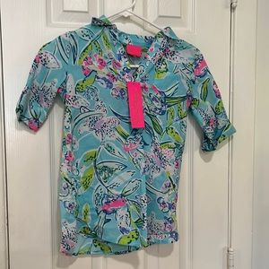 Lily Pulitzer girls shirt. Great for school . Size medium.